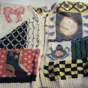 Ladies Size M Eagles Eye Cardigan Sweater